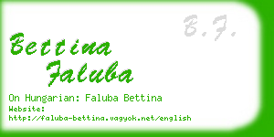 bettina faluba business card